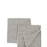 White and Black Canvas Napkin (Set of 2)