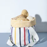 Multicolor Striped Bread Basket